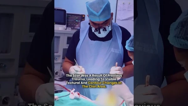 Fixing Chin Scar from Old Trauma | Real Procedure